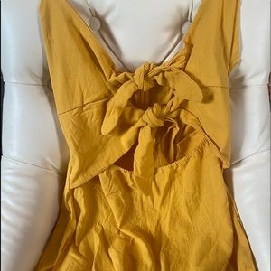 Mustard color summer dress